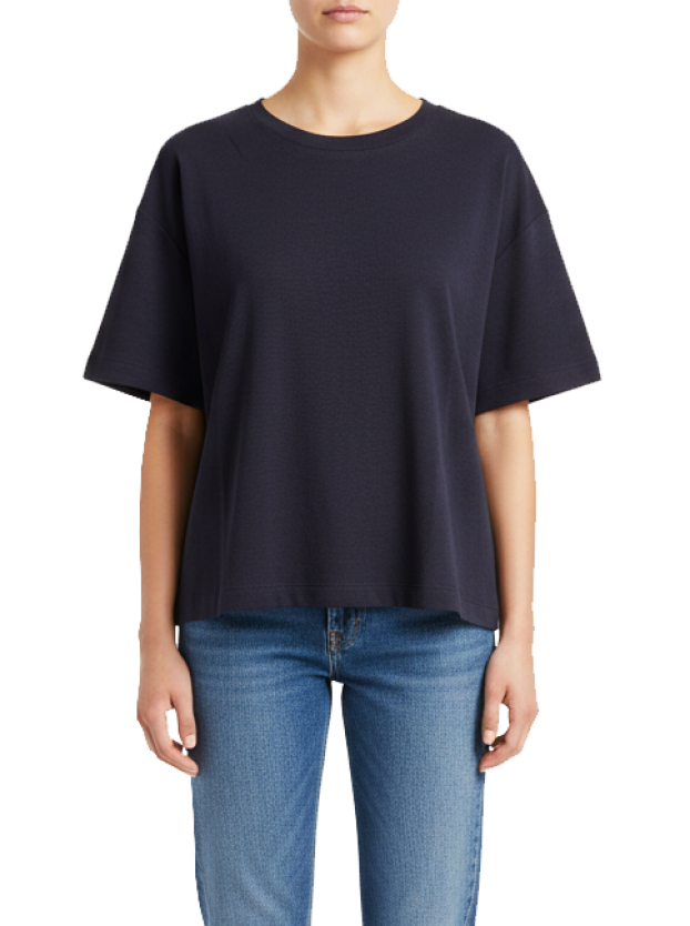 تیشرت آستین کوتاه زنانه سرمه ای