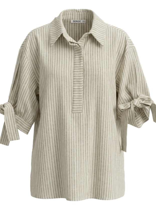 بلوز آستین سه ربع زنانه سبز