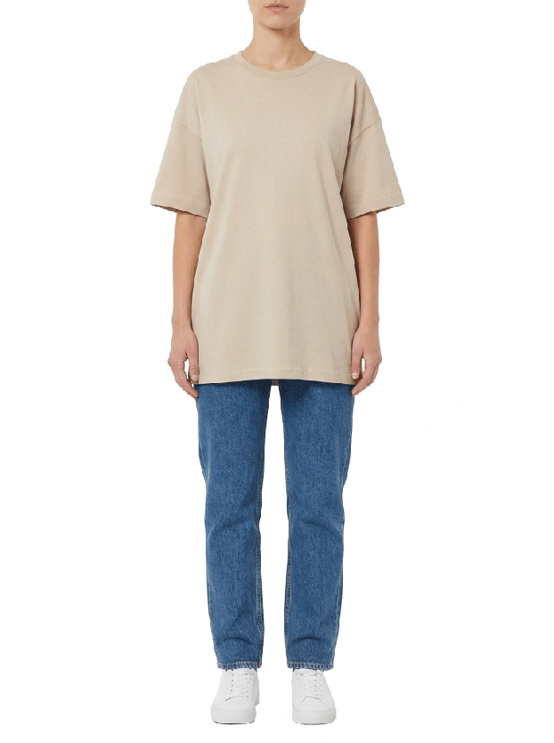 تیشرت آزاد زنانه کرم