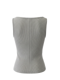 تاپ حلقه ای ساده طوسی