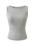 تاپ حلقه ای ساده طوسی