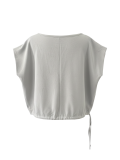 تاپ پیلی دار زنانه طوسی روشن 