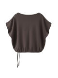 تاپ پیلی دار زنانه خاکستری