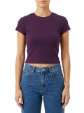 کراپ تیشرت زنانه بنفش 