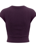 کراپ تیشرت زنانه بنفش