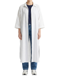 مانتو بلند زنانه سفید