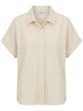 تیشرت دکمه دار زنانه کرم