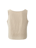تاپ یقه هفت زنانه کرم