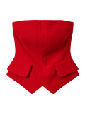 تاپ دکلته زنانه قرمز