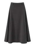 دامن کرپ زنانه طوسی