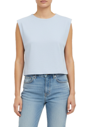 تاپ ساده حلقه ای زنانه آبی