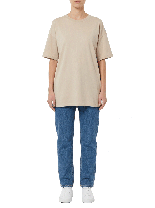 تیشرت آزاد زنانه کرم